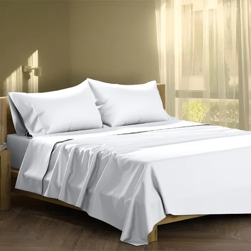 Vista 20 de XOOX Linen Juego de Sábanas de Algodón 100% Twin - Sábanas de Algodón de 500 Thread Count Tamaño Twin, Extra Suaves, Tejido Satén, Sábanas