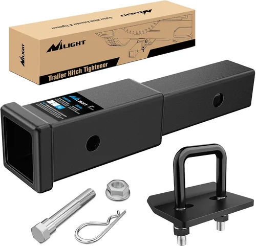 Vista 19 de Nilight Adaptador extensor de receptor de enganche de remolque, reductor de adaptador de enganche de 1-1/4 a 2 pulgadas, convertidor de manguito