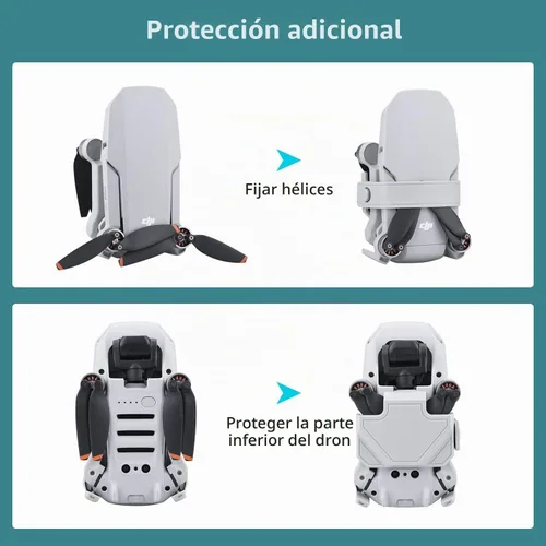 Vista 6 de HeiyRC Correa de soporte de hélice para DJI Mini 4K/Mini 2/Mini 2 SE/Mavic Mini para Specta Drone Props Guard Blade estabilizador accesorio fijador