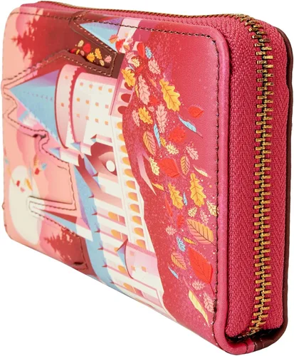 Vista 2 de Loungefly Harry Potter Hogwarts Otoño Cremallera Alrededor Cartera Carteras de Harry Potter, Rojo -, Cartera