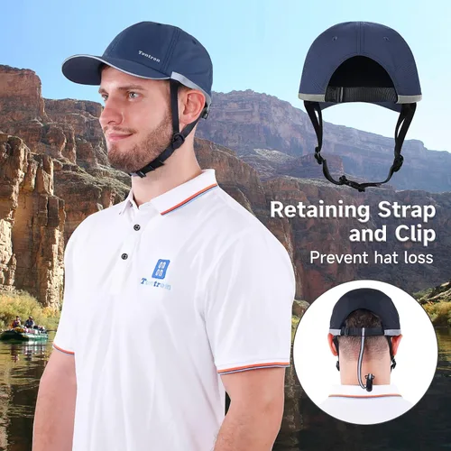 Vista 4 de Tontron Wasumer - Gorra para deportes acuáticos Gorra de kayak Gorra de rafting Sombrero de surf Casco de perfil bajo