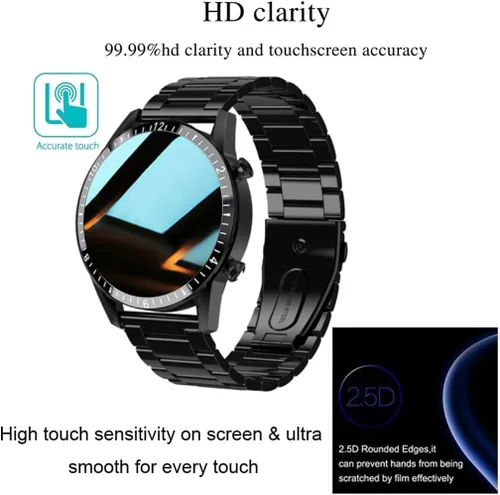 Vista 5 de Paquete de 3 protectores de pantalla compatibles con FILIEKEU I9Y Smart Watch de 1.3 pulgadas, vidrio templado para I9 1.3 pulgadas, protectores