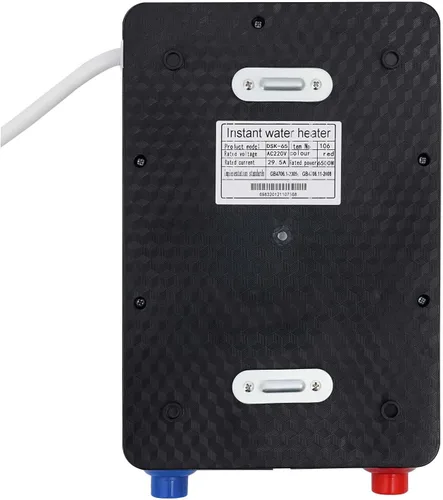 Vista 7 de Calentador de agua instantáneo sin tanque de 6500 W, calentador de agua eléctrico para debajo del fregadero con pantalla LED, calor rápido de 3