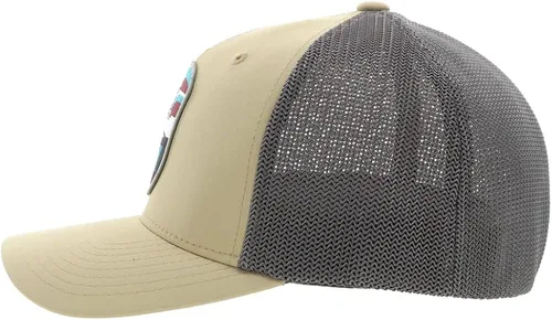 Vista 2 de HOOEY Cheyenne 5 paneles Flexfit - Gorro para jóvenes color bronceadogris