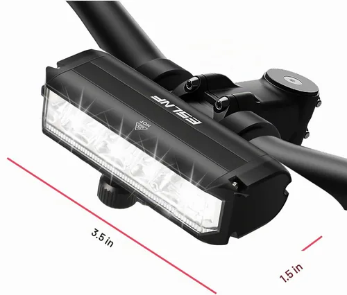 Vista 4 de 1800 Lumen Bike Light, Front and Back Bicycle Lights for Night Riding, Super Bright USB Rechargeable Bike Light with High Beam Low Beam for Men