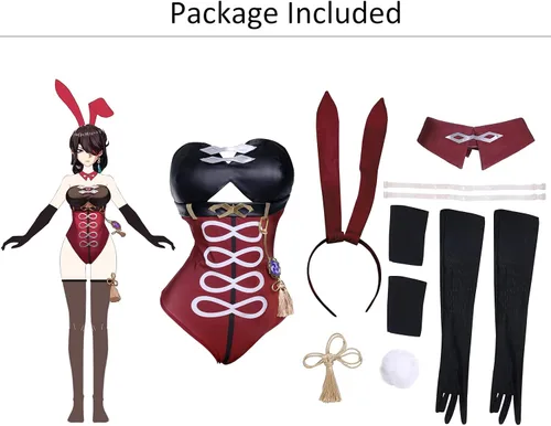 Vista 4 de Vibsion Disfraz de cosplay para mujer Genshin Conjunto completo