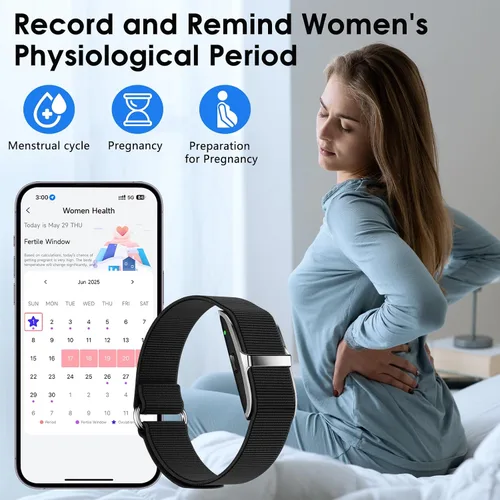 Vista 7 de Pulsera inteligente de salud, seguimiento de actividad y actividad física 24/7, frecuencia cardíaca, oxígeno en sangre, presión arterial, monitor