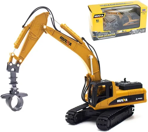 Vista 13 de Ailejia Modelos de aleación de juguete de camión articulado con volquete y excavadora a escala 1/50, vehículo de construcción, modelo de ingeniería