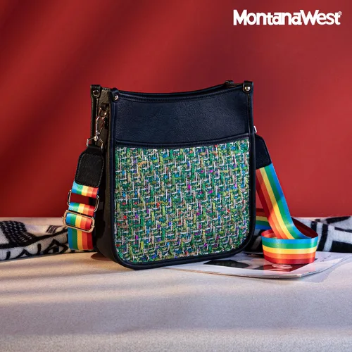 Vista 2 de Montana West Bolsos cruzados para mujer, bolsos de hombro tipo cubo