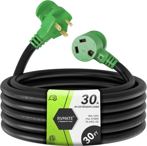 Vista 11 de RVMATE - Cable de extensión de alimentación RV de 30 amperios y 15 pies