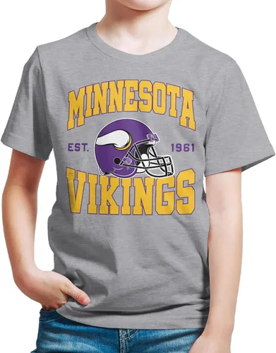 Vista 28 de Junk Food Clothing x NFL - Casco de equipo - Camiseta de manga corta para niños y niñas con licencia oficial de la NFL
