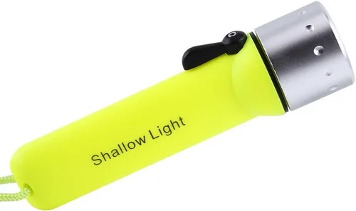 Vista 9 de Linterna de buceo LED, impermeable 180LM buceo luz LED antorcha con correa de mano para deportes submarinos
