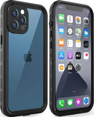 Vista 8 de Funda impermeable diseñada para iPhone 12 Mini, funda de cuerpo completo a prueba de golpes con protector de pantalla, a prueba de polvo para iPhone