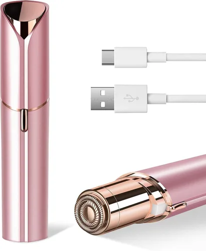 Vista 15 de Removedor de vello facial para mujeres, afeitadora para mujeres sin dolor, afeitadora facial - Mini removedor de pelo, afeitadora eléctrica portátil
