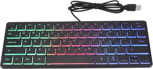 Vista 5 de Diyeeni Wired Gaming Keyboard, Abs Material, 3 Kinds of Backlight Effects, No Driver Required, Can Improve Work Efficiency.