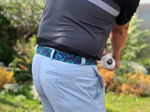 Vista 6 de Teeoff Cinturón de correas impresas hebilla de metal reversible