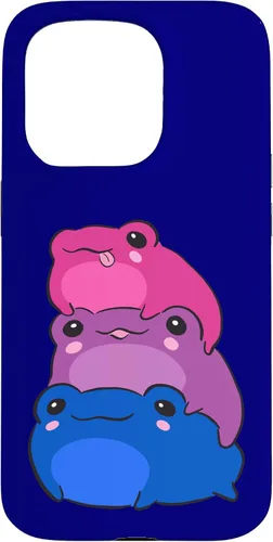 Vista 14 de Funda estética para iPhone 12/12 Pro Bisexual Flag Color Frogs Sutil Bi Pride LGBTQ