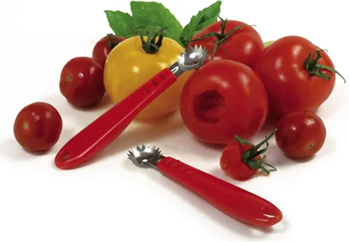 Vista 3 de Norpro despepitadora de tomate., Silver, Plateado