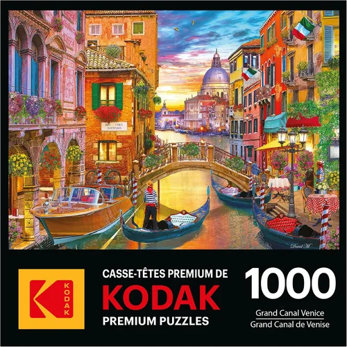 Vista 5 de RoseArt Kodak Premium Grand Canal Venecia - Rompecabezas de 1000 piezas