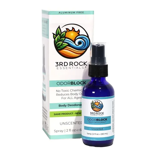 Vista 3 de 3rd Rock Essentials ODORBlock Desodorante corporal sin perfume Desodorante invisible sin aluminio no tóxico Cuidado personal totalmente natural