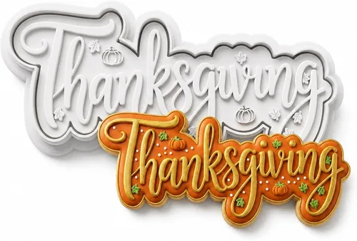 Vista 42 de 8 PCS Thanksgiving Cookie Cutter Set with Embossers Turkey Pumpkin Maple Leaf Corn & More 3" Complete Fall Collection