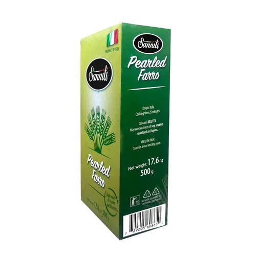 Vista 4 de Sanniti Farro Perlado Italiano Perlato, 17.6 oz (Paquete de 2)