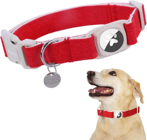 Vista 93 de DOGWONG Collar para perro de San Valentín, collar ajustable de algodón con corazón de caramelo azul, perfecto para perros pequeños a medianos