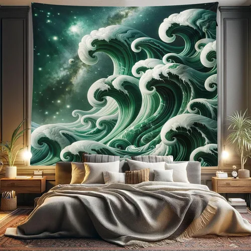 Vista 180 de Ambesonne Tapiz de arte afro, hombre negro fuerte con una corona de trazos impresión de pintura moderna, decoración de tela para colgar en la pared