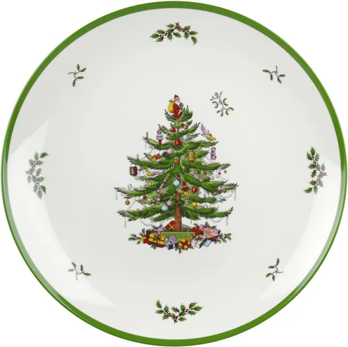Vista 8 de Spode Bandeja de Melamina del Árbol de Navidad de 4 Secciones, Vajilla Festiva Dividida de 13.5 Pulgadas para Frutos Secos, Dulces, Condimentos