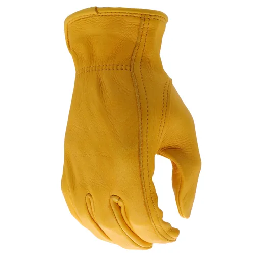 Vista 3 de Guantes de trabajo BOSS para hombre, de piel de ciervo de grano premium