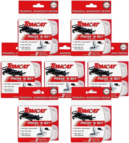 Vista 8 de Tomcat Press 'N Set - Trampa para ratones, paquete de 4 (8 trampas)