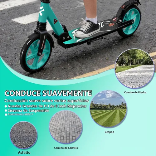 Vista 6 de FREEDARE Foldable Kick Scooter for Ages 8+ Kid & Teens, Adults, Multi