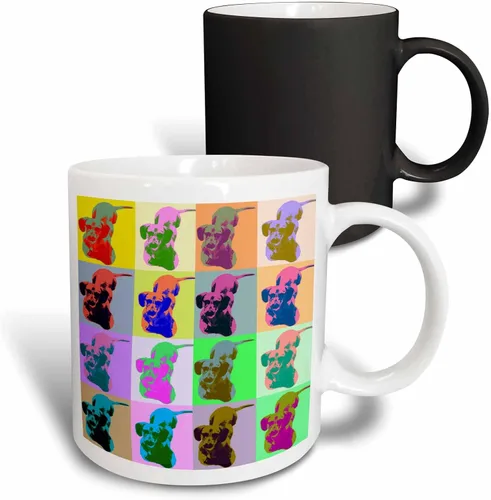 Vista 11 de 3dRose Carton Dachshund Pop Art - Taza de 15 onzas Blanco