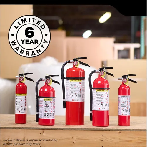 Vista 12 de Kidde Extintor de fuego de grado comercial para oficina, escuelas, recargable 1A10BC Extintor recargable y reutilizable para pequeños incendios