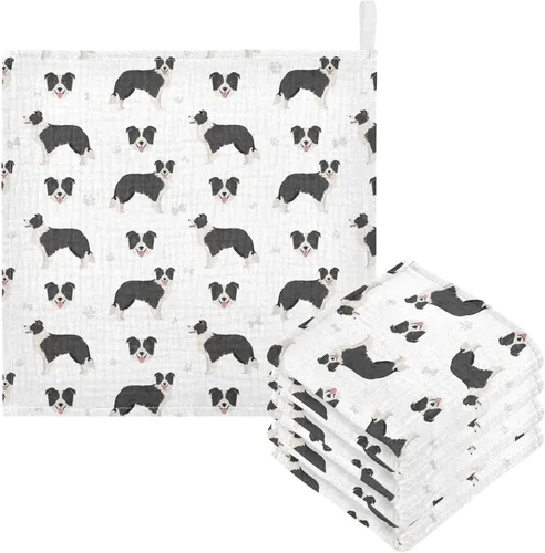 Vista 29 de Toallas de algodón para bebé, toallas de baño unisex para recién nacidos, toallitas naturales para piel delicada, 11.8 x 11.8 pulgadas, paquete de 5