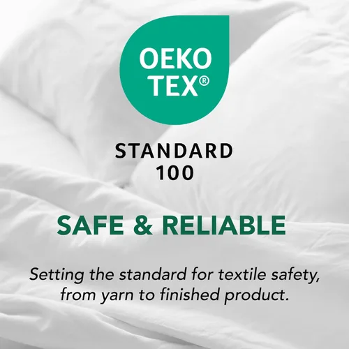 Vista 7 de Serta Memory Flex - Edredón de tamaño matrimonial/queen, relleno de edredón para todas las estaciones, transpirable y resistente a las manchas, Azul