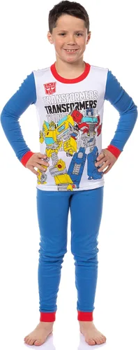 Vista 2 de INTIMO Transformers Optimus Prime Bumblebee - Conjunto de pijama para dormir para niño