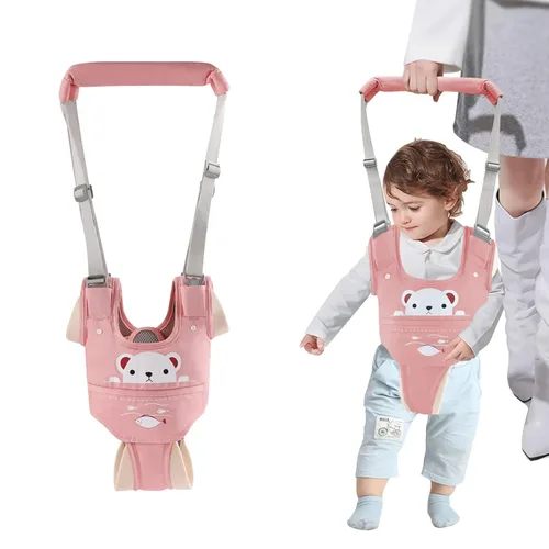 Vista 8 de Arnés para caminar para bebé, ayudante de mano para niños con entrepierna desmontable, arnés ajustable para andar, cinturón auxiliar, aprendizaje