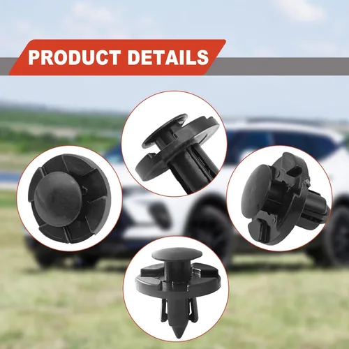 Vista 2 de 20 clips de retención universales para guardabarros compatibles con Nissan Infiniti 01553-09321 Mitsubishi MR328954 Chrysler Dodge MR328954 Fender