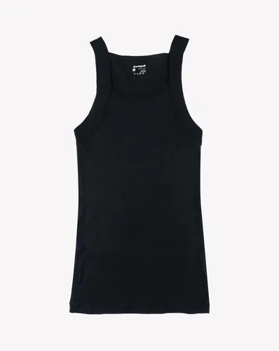 Vista 9 de papi Paquete de 3 camisetas sin mangas de algodón con cuello cuadrado para hombre, Negro, azul, rojo