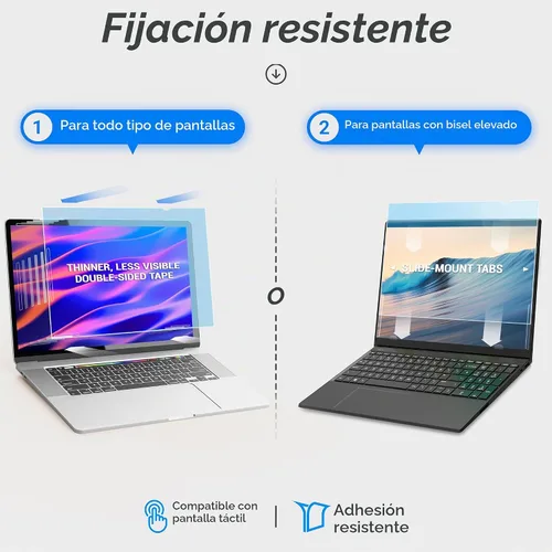 Vista 4 de VINTEZ Panel protector de pantalla de bloqueo de luz azul de 14 pulgadas para monitor de computadora y portátil de pantalla ancha 16:9 – Película