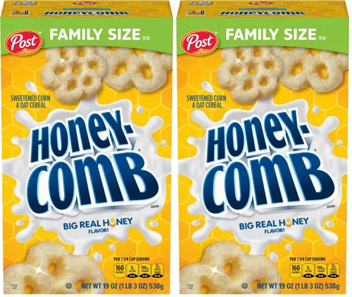 Vista 14 de Post Honeycomb - Cereal para el desayuno, sabor a miel grande, caja de 10 onzas