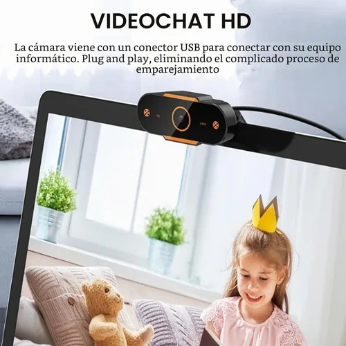 Vista 5 de Cámara de transmisión 1080p HD Webcam USB Pc Cámara web para PC Gaming Computadora Cámaras Web para computadora de escritorio Accesorios