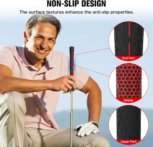 Vista 4 de SAPLIZE CC01 Rubber Golf Grips, 4 Colors Available, Standard/Midsize Anti-Slip Rubber Golf Club Grips