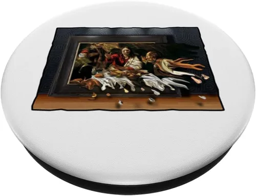 Vista 2 de Última Cena Leonardo Da Vinci Pinturas de Arte Clásico PopSockets Estándar PopGrip