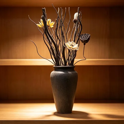 Vista 8 de 15Pcs Dried Curly Willow Branches Dark Brown Dried Twigs Vase Rustic Decor