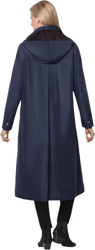 Vista 3 de Woman Within Abrigo largo con control de agua para mujer en talla grande, Multi