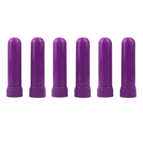 Vista 10 de Tubos inhaladores nasales de aceite esencial, tubos inhaladores nasales de plástico vacíos recargables para bricolaje, 50 unidades, color negro