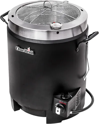 Vista 2 de Charbroil® La Gran Facilidad® TRU-Tecnología de Cocina Infrarroja™ Freidora de Pavo de Gas Propano de Acero Inoxidable Sin Aceite, Negra - 17102065