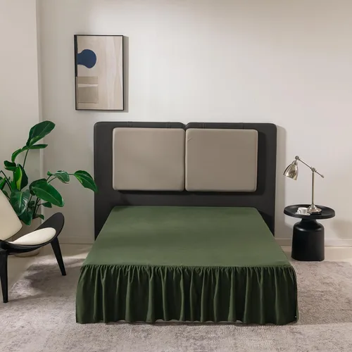 Vista 12 de TSUTOMI Falda de Cama Negra Tamaño Twin con Volantes y Esquinas Divididas, Falda de Cama Twin Caída de 12 Pulgadas, Falda de Cama Tamaño Twin Negra
